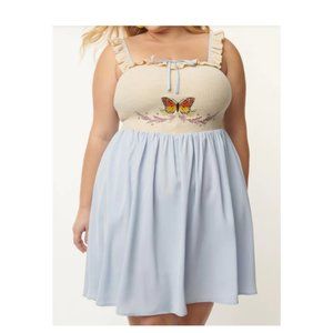 NWT Unique Vintage Women's Plus Size Butterfly Dress